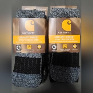 Carhartt Force Steel Toe Crew Socks, L 6 -12